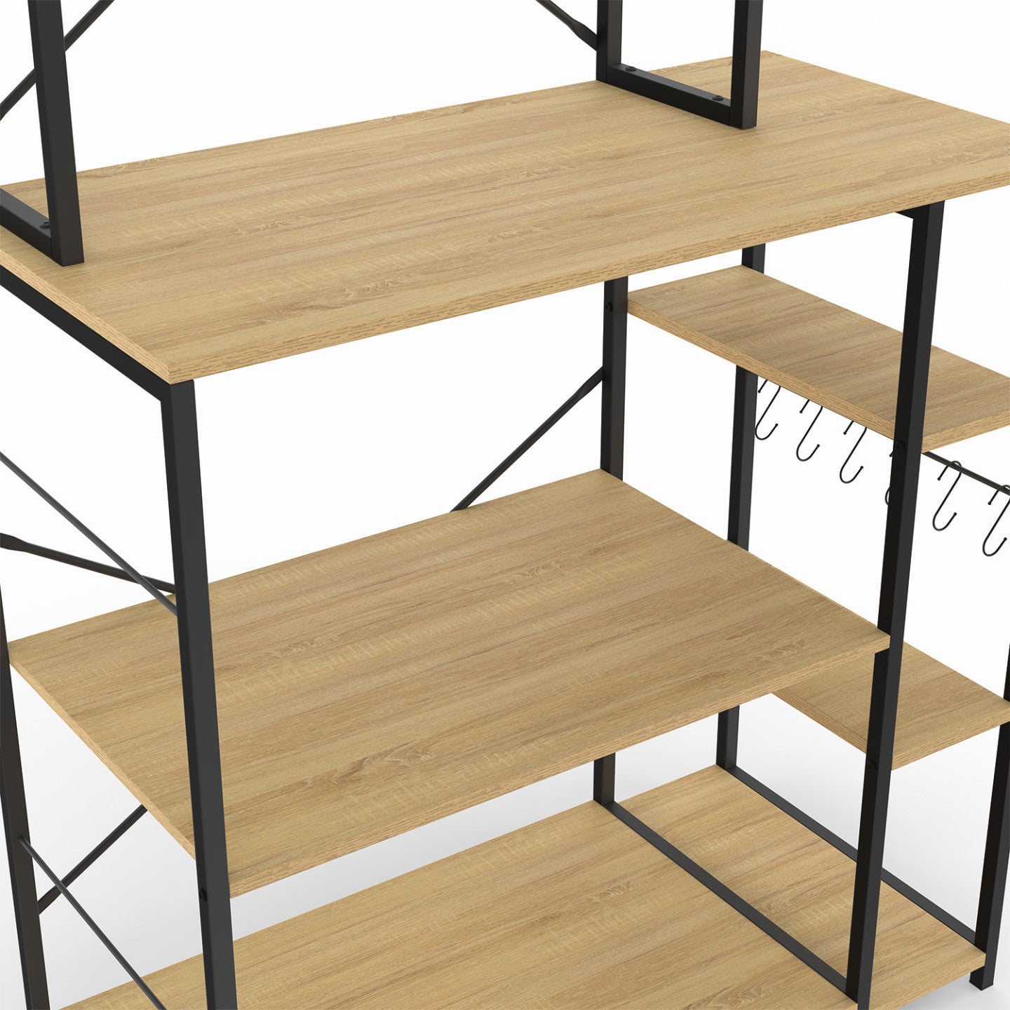 IDMarket - Porta microonde a più ripiani DETROIT