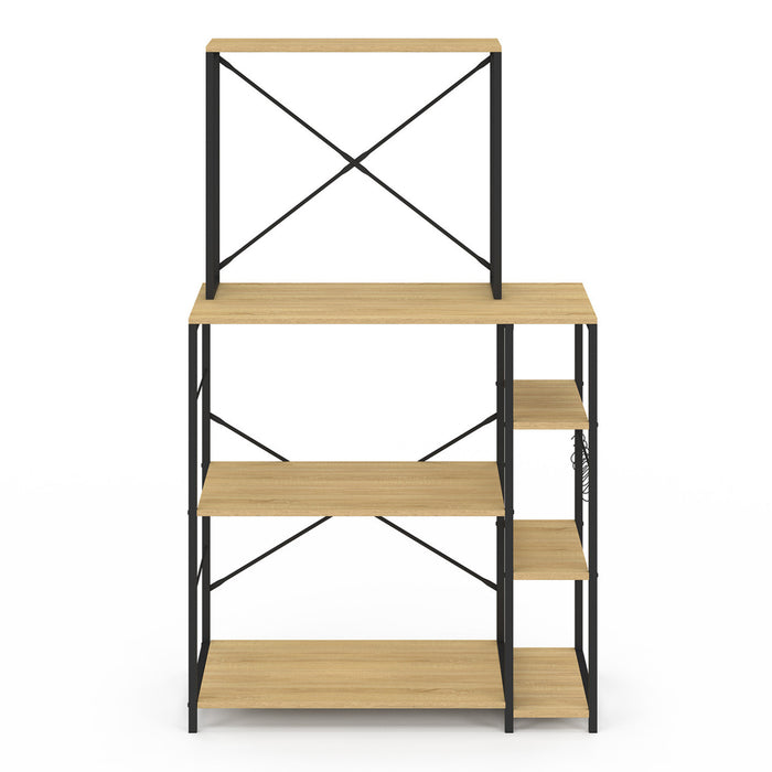 IDMarket - Porta microonde a più ripiani DETROIT