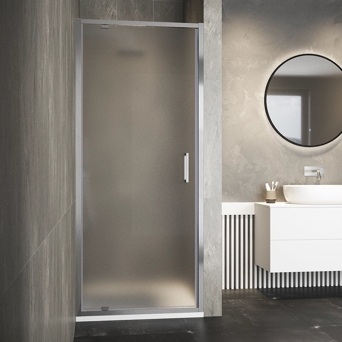 Porta doccia 90cm apertura a battente vetro 6mm opaco | Aruba 