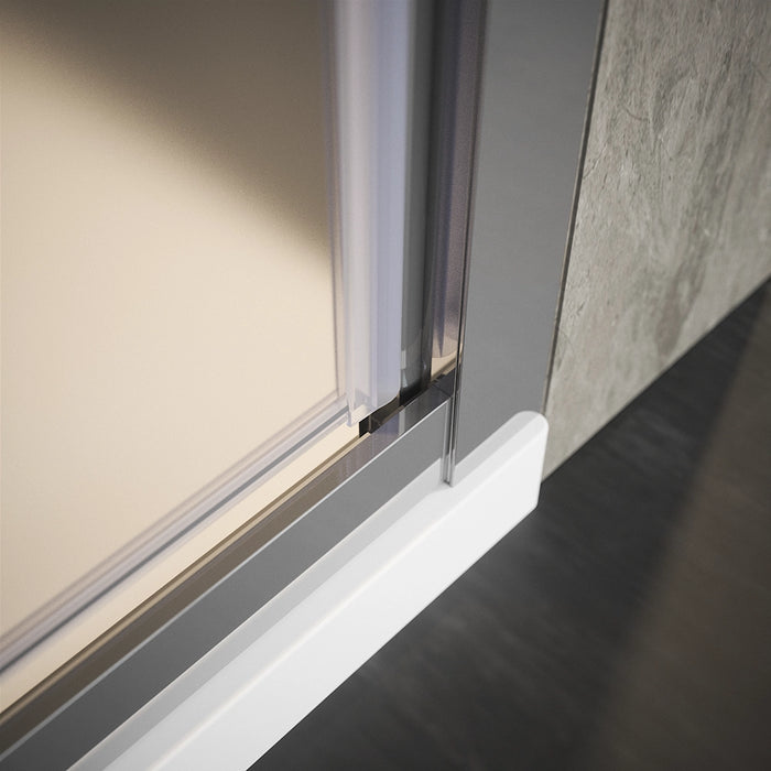 Porta doccia 90cm apertura a battente vetro 6mm opaco | Aruba 