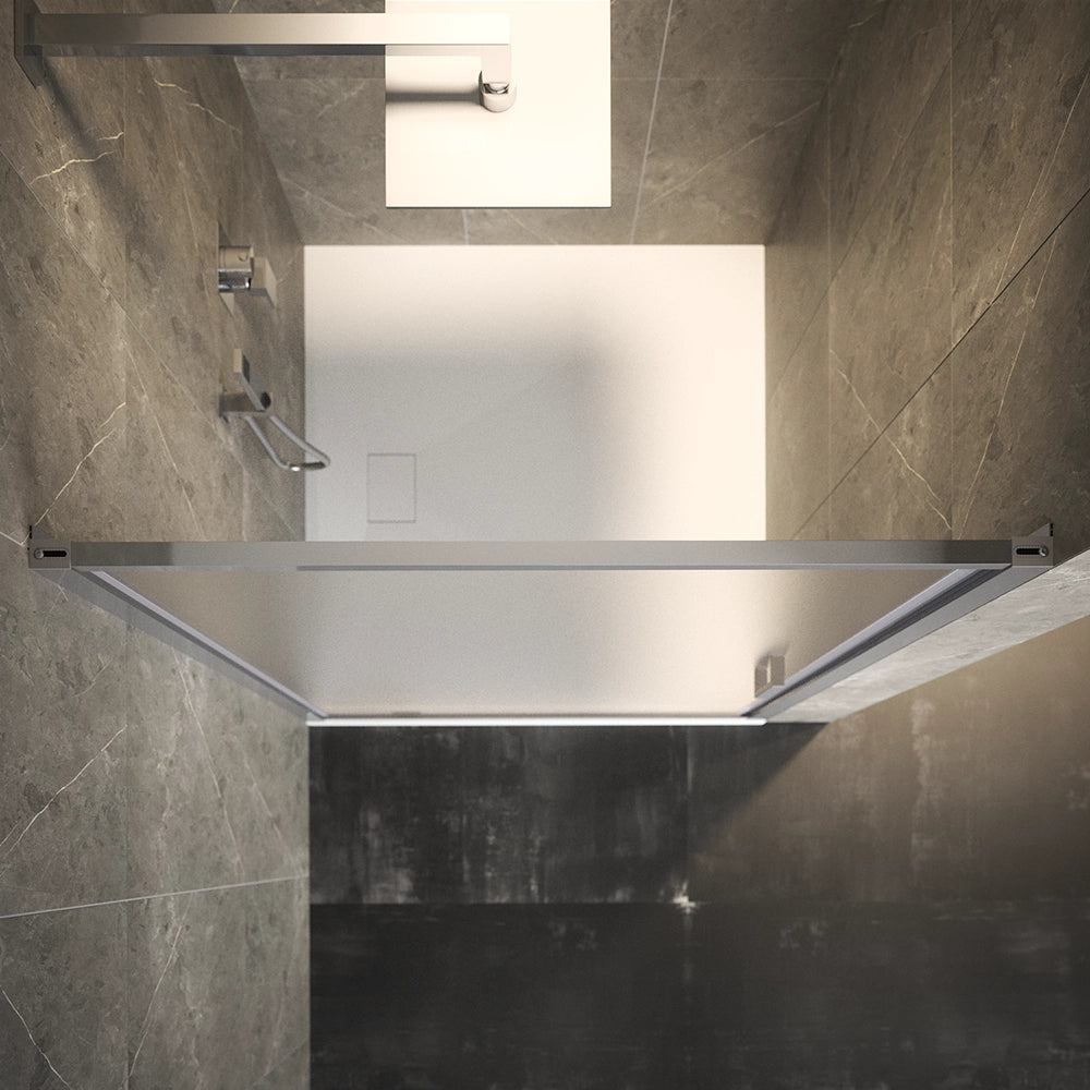 Porta doccia 100cm apertura a battente vetro 6mm opaco | Aruba