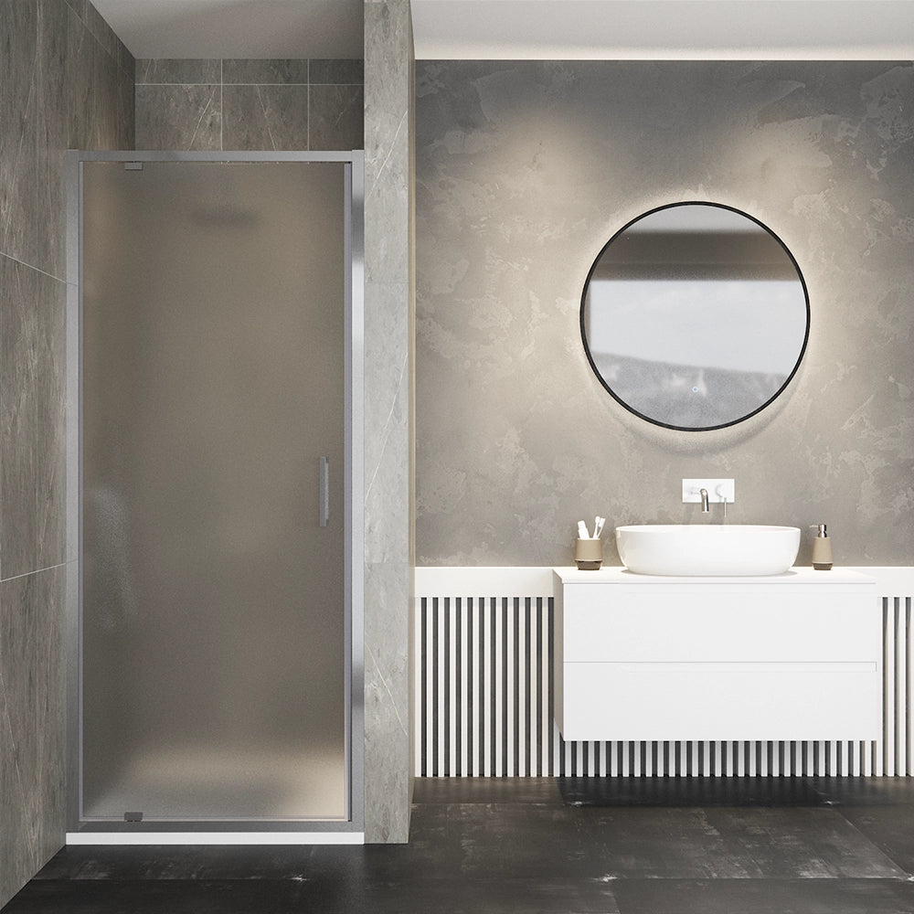 Porta doccia 100cm apertura a battente vetro 6mm opaco | Aruba