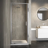 Porta doccia 100cm apertura a battente vetro 6mm trasparente | Aruba 