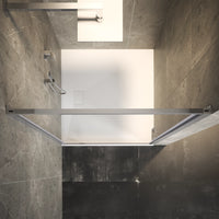 Porta doccia 80cm apertura a battente vetro 6mm trasparente | Aruba 