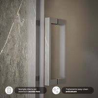 Porta doccia 140cm apertura scorrevole vetro 6mm opaco  | Aruba