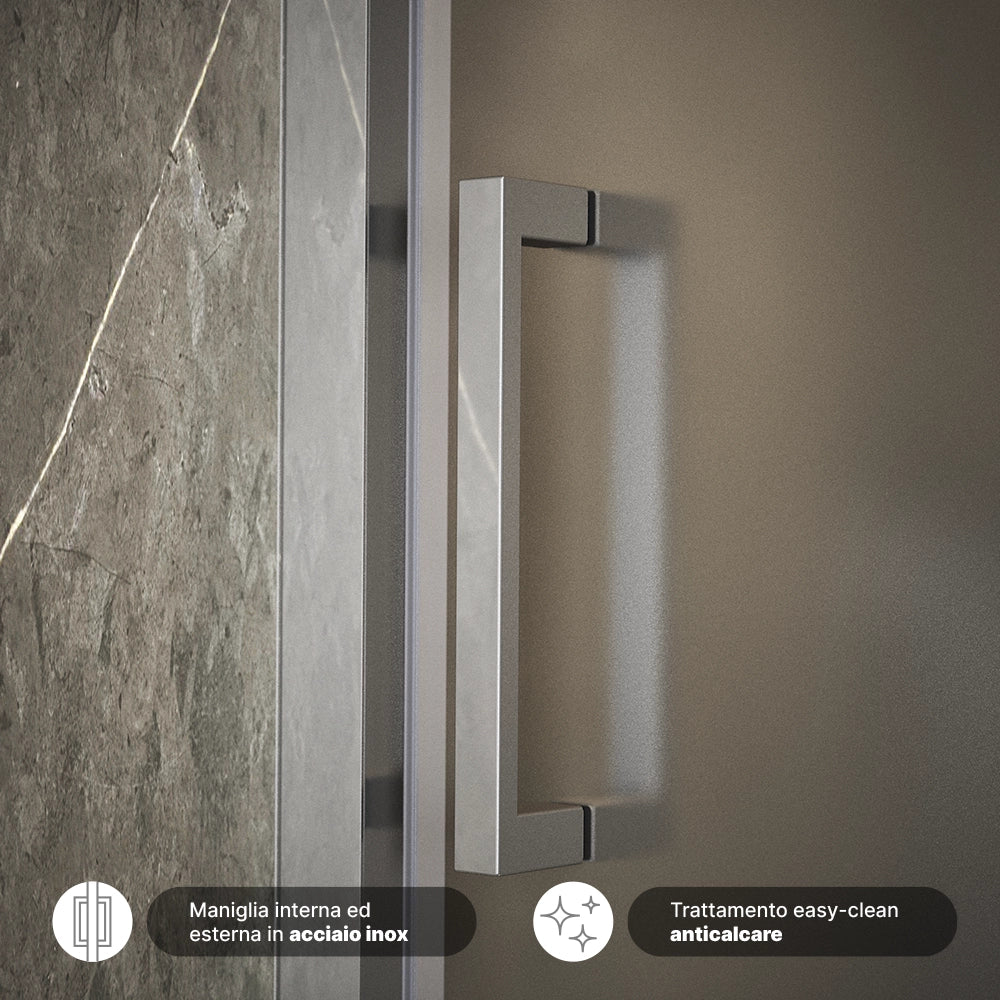 Porta doccia 120cm apertura scorrevole vetro 6mm opaco  | Aruba