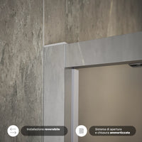 Porta doccia 150cm apertura scorrevole vetro 6mm opaco  | Aruba