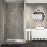 Porta doccia 100cm apertura scorrevole vetro 6mm trasparente | Aruba