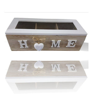 Porta Oggetti Mini Vetrinetta 3 Scomparti Legno Country Chic Arredamento         