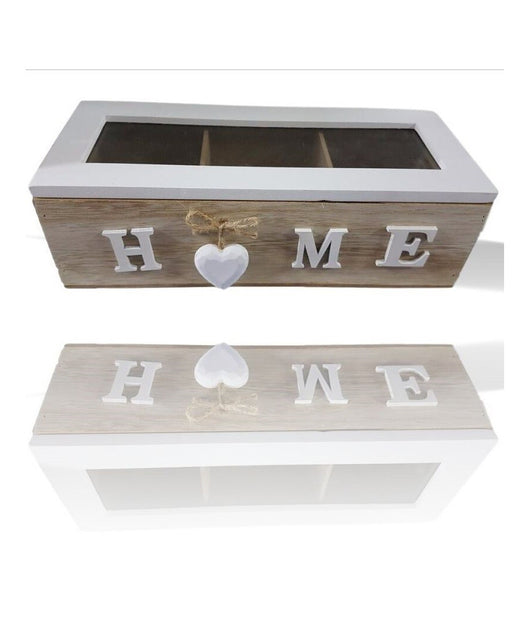 Porta Oggetti Mini Vetrinetta 3 Scomparti Legno Country Chic Arredamento         