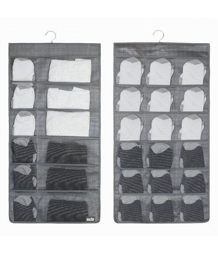 Porta Oggetti Organizer A Sospensione Con 12-18 Tasche Tessuto 40 X 78 Cm 69730         