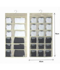 Porta Oggetti Organizer A Sospensione Con 12-18 Tasche Tessuto 40 X 78 Cm 69730         