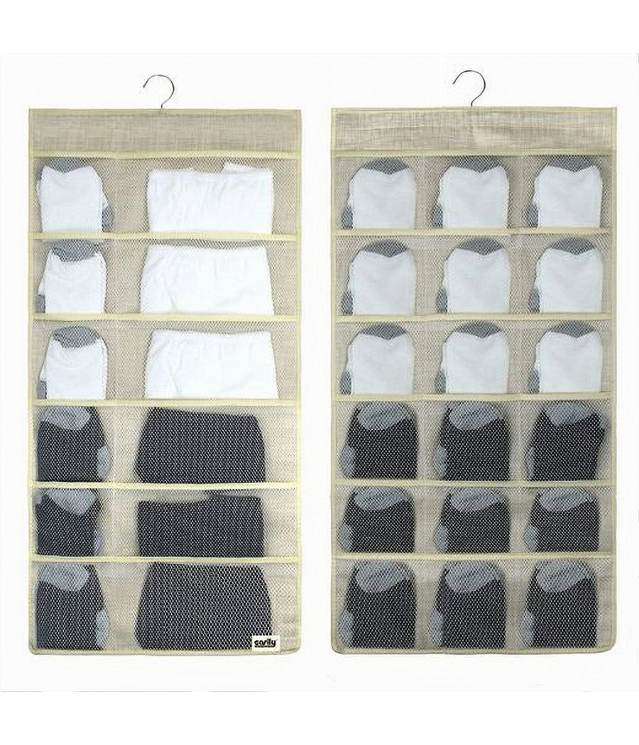 Porta Oggetti Organizer A Sospensione Con 12-18 Tasche Tessuto 40 X 78 Cm 69730         