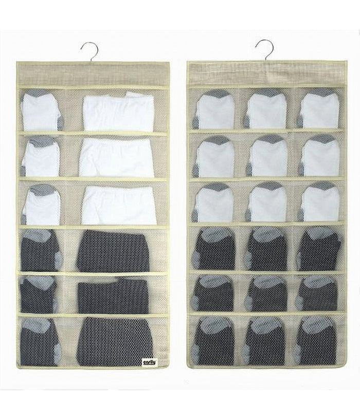 Porta Oggetti Organizer A Sospensione Con 12-18 Tasche Tessuto 40 X 78 Cm 69730         