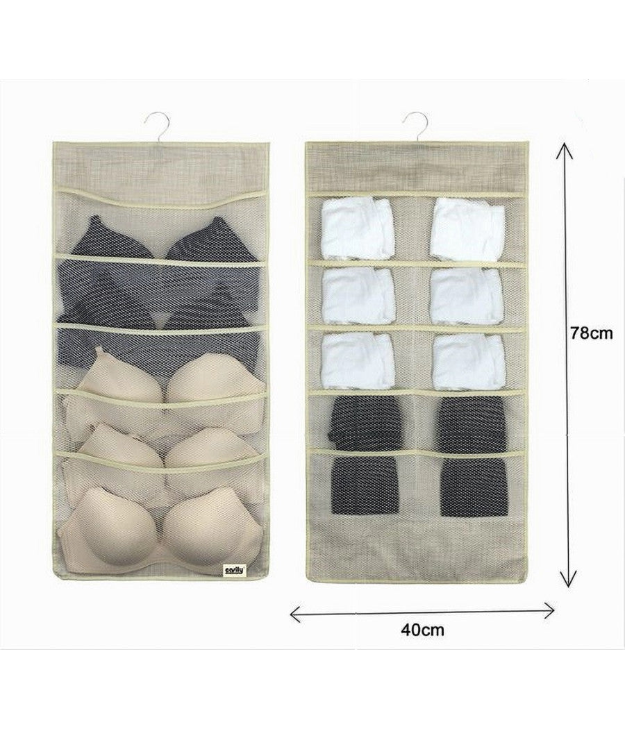 Porta Oggetti Organizer A Sospensione Con 5-10 Tasche In Tessuto 40 X 78cm 69731         