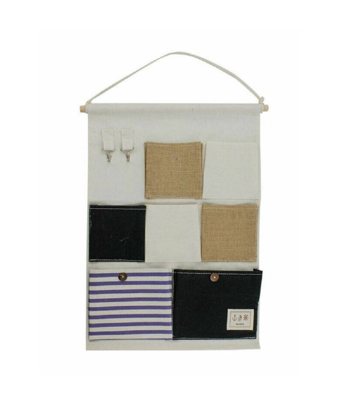 Porta Oggetti Organizer Appendere 7 Tasche Tessuto Bagno Camera Multiuso 10481         