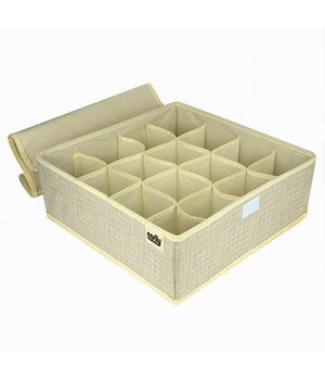 Porta Oggetti Tessuto Organizer Contenitore Biancheria 16 Posti 32x32x12cm 69719         