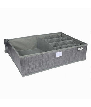 Porta Oggetti Tessuto Organizer Contenitore Biancheria 17 Posti 48x28x11cm 69722         