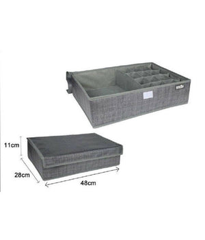 Porta Oggetti Tessuto Organizer Contenitore Biancheria 17 Posti 48x28x11cm 69722         