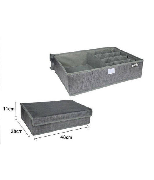 Porta Oggetti Tessuto Organizer Contenitore Biancheria 17 Posti 48x28x11cm 69722         