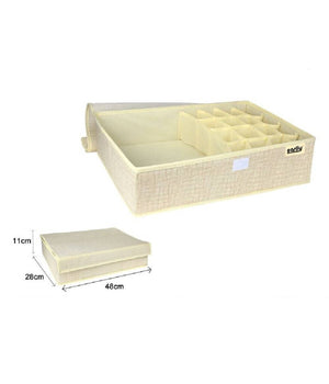 Porta Oggetti Tessuto Organizer Contenitore Biancheria 17 Posti 48x28x11cm 69722         