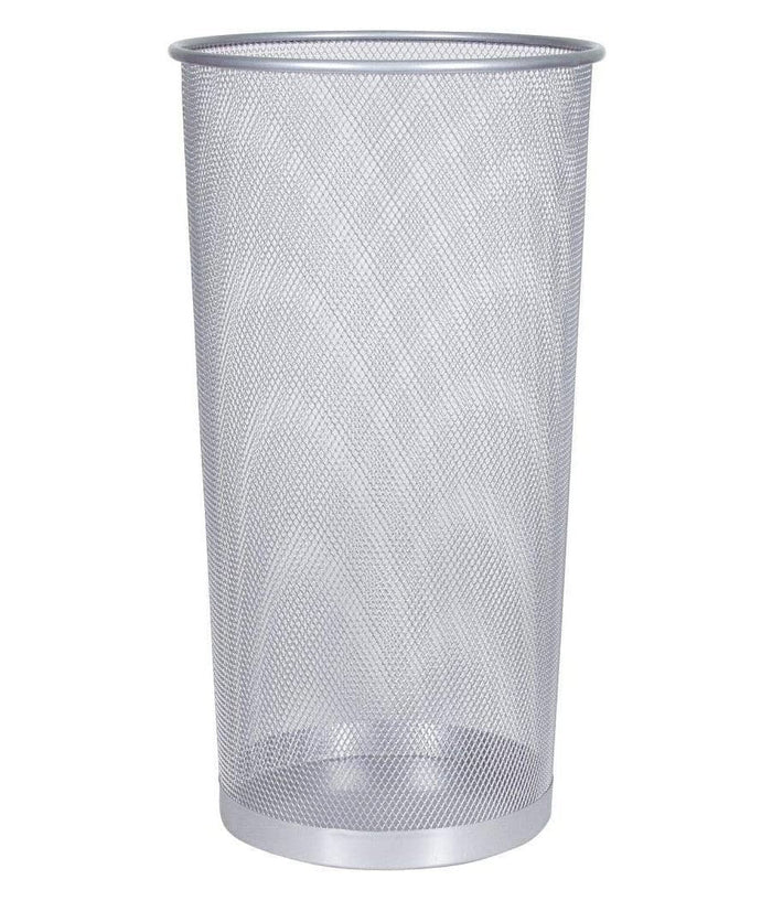 Porta Ombrelli Cesto Cestino Portaombrelli Metallo Traforato Casa Ufficio Silver         