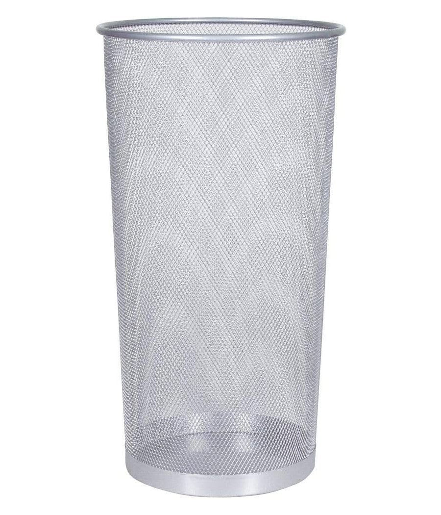 Porta Ombrelli Cesto Cestino Portaombrelli Metallo Traforato Casa Ufficio Silver         