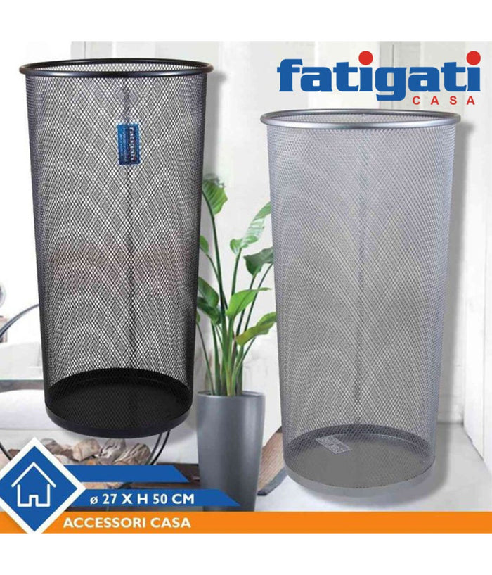 Porta Ombrelli Fatigati Cestino Traforato In Metallo Per Casa E Ufficio 27x50 Cm         