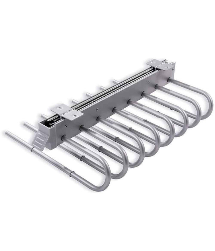 Trade Shop - Porta Pantaloni Estraibile Per Armadio 8 Posti Porta Pantaloni Destra Grigio -