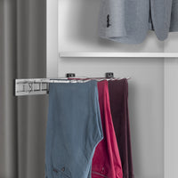 Porta pantaloni Self montaggio laterale per armadio, Mano sinistra, Cromato brillo.