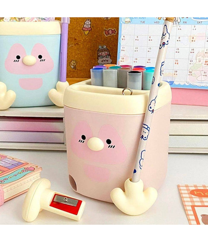 Porta Penne Porta Matite Multifunzione Cancelleria Accessori Scrivania 11x11,5cm         