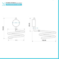 Porta phon a spirale in acciaio cromato doppio fissaggio Plaza
