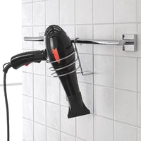 Porta phon a spirale in acciaio cromo con gancio per portasciugamani