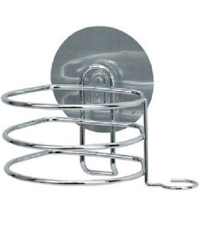 Porta Phon Asciugacapelli Supporto A Parete Bagno Con Biadesivo Gancio 79836         