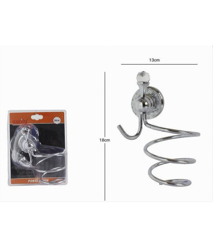 Porta Phon Asciugacapelli Supporto Montaggio A Parete Arredo Bagno Crystal 52833         