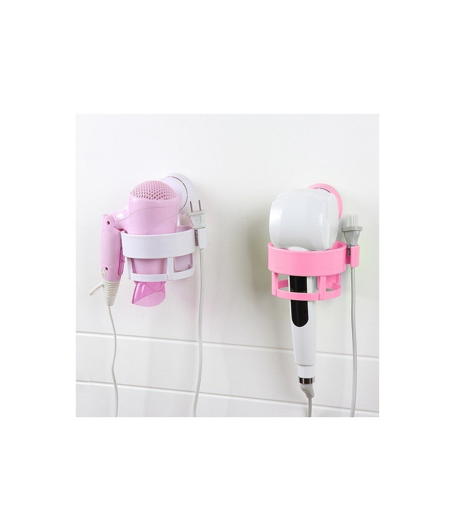 Porta Phon Da Muro A Ventosa Supporto Bagno Asciugacapelli Fono Casa Hotel B&b         