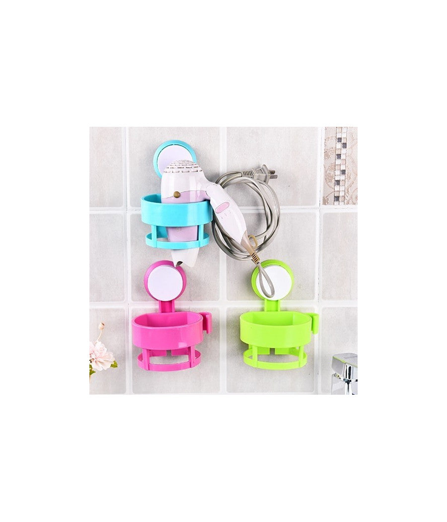 Porta Phon Da Muro A Ventosa Supporto Bagno Asciugacapelli Fono Casa Hotel B&b         