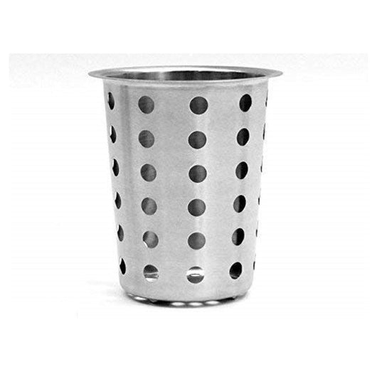 Trade Shop - Porta Posate In Acciaio 12x12x13cm Scolaposate Cola Colino Scolapasta Scolafritto -