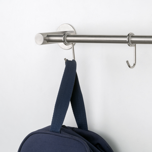 Porta presine Supra adesivo a 5 ganci, Acciaio inossidabile, Acciaio inossidabile.