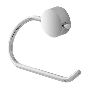 Porta rotolo a muro in acciaio cromato con doppio fissaggio Plaza