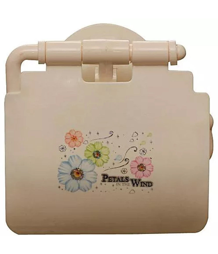 Porta Rotolo Carta Igienica Accessorio Bagno Con Attacco A Doppia Ventosa Fiori         