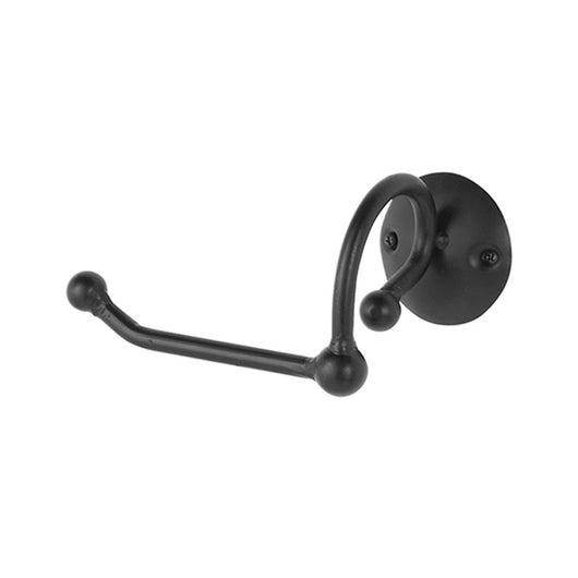 Porta rotolo carta igienica da muro in ferro battuto nero Siena