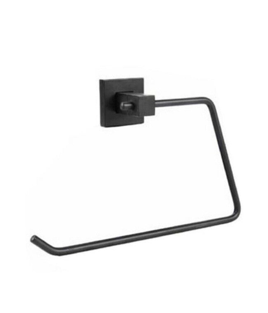 Porta Rotolo Carta Igienica Muro Parete Da Bagno Toilette Supporto Acciaio Nero         