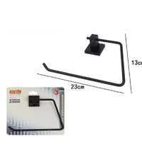 Porta Rotolo Carta Igienica Muro Parete Da Bagno Toilette Supporto Acciaio Nero         