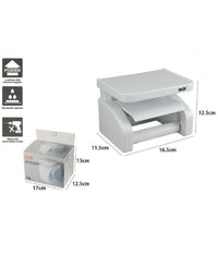 Porta Rotolo Carta Igienica Portarotolo A Ventosa Bianco Accessori Bagno 59544         