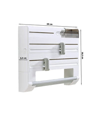 Porta Rotolo Da Cucina Carta 5in1 Da Parete Organizer Dispenser Pellicola Nastro         