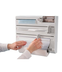 Porta Rotolo Da Cucina Carta 5in1 Da Parete Organizer Dispenser Pellicola Nastro         
