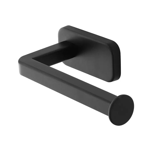 Porta rotolo wc a muro in acciaio inox nero con doppio fissaggio