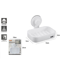 Porta Sapone Attacco A Ventosa Parete Accessorio Bagno In Plastica Mensola 59545         