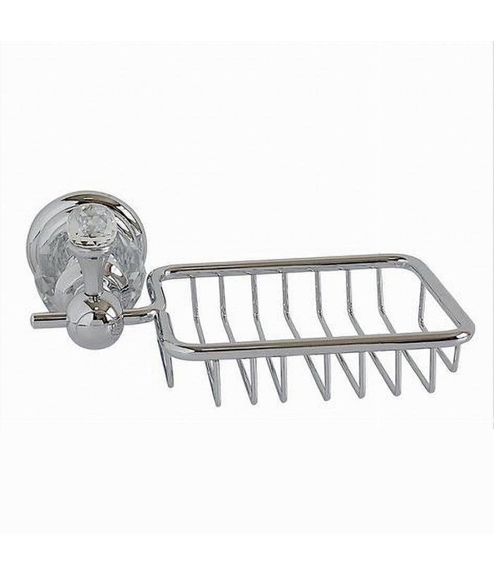 Porta Sapone Con Mensola Montaggio Parete Accessorio Arredo Bagno Crystal 52824         